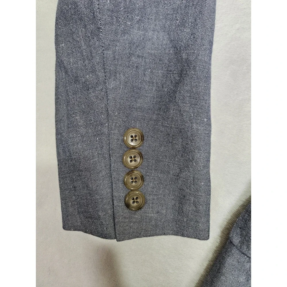 J Crew Blazer Mens 34S Ludlow Baird McNutt Linen Blend Gray Unstructured